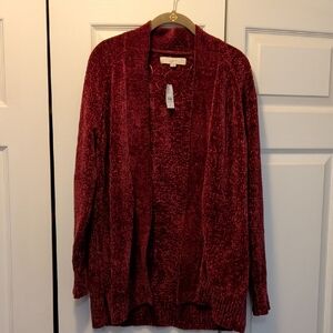 LOFT Chenille Red Sweater